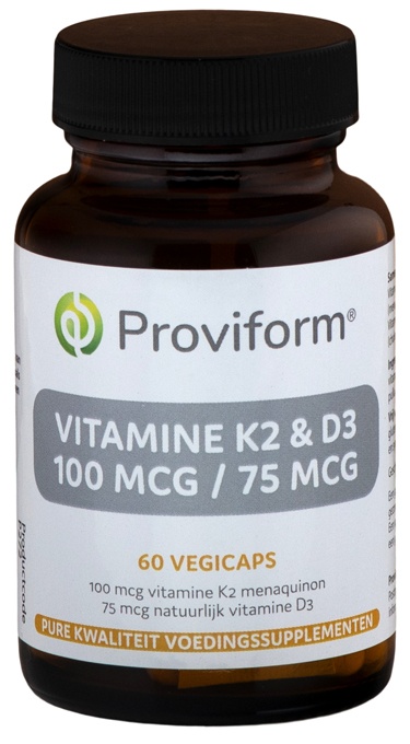 Proviform Vitamine K2 100mcg & D3 75mcg - 60 Vegetarische capsules