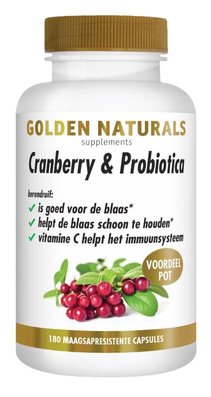 Golden Naturals Blaas + Probiotica - 180 Vegetarische capsules