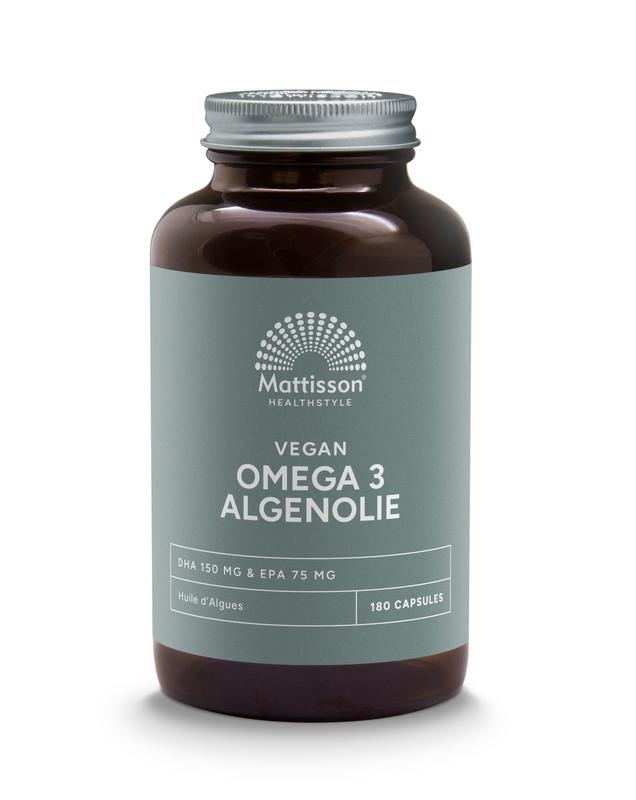 Mattisson Vegan omega 3 algenolie - 180 Vegetarische capsules