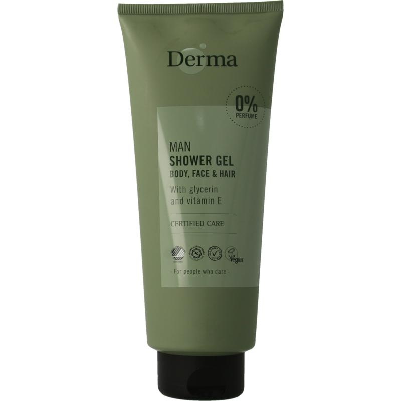 Derma Man douchegel body & face - 350 Milliliter