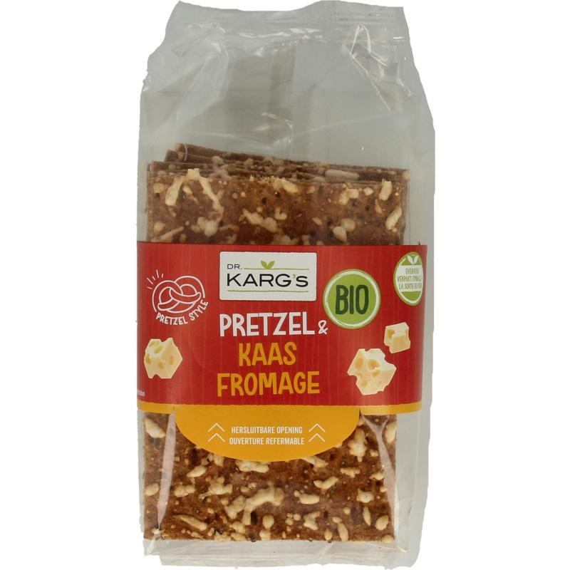 Dr Karg Crackers pretzel kaas bio - 160 gram