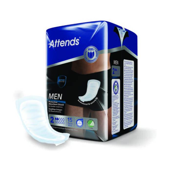 Attends Men 2 Protective Absorbent Shield - 15 stuks