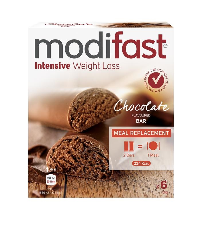 Modifast Snack & meal lunchreep melkchocolade 6 x 31 gram - 1 stuks