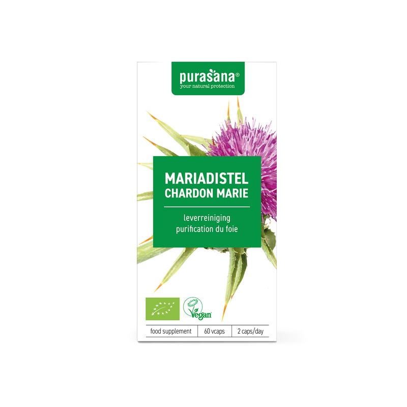 Purasana Mariadistel extract 60mg bio - 60 Vegetarische capsules