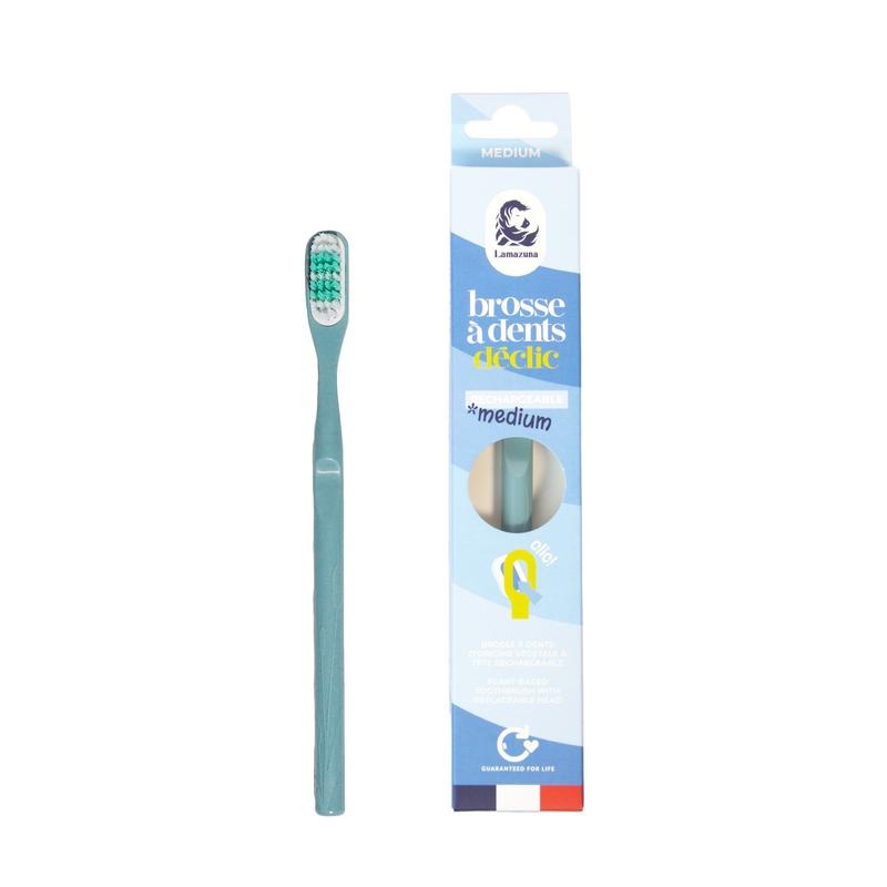 Lamazuna Toothbrush medium storm blue - 1 stuks