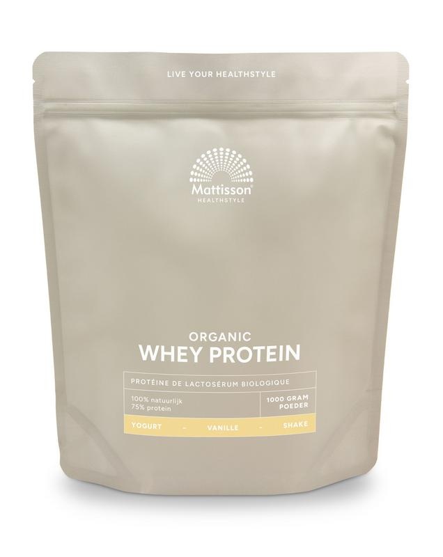 Mattisson Wei proteine poeder 75% vanille bio - 1 kilogram