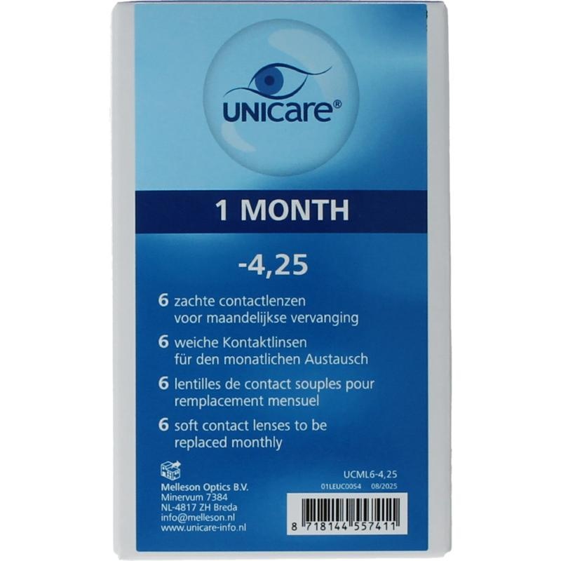 Unicare Maandlenzen -4.25 - 6 stuks