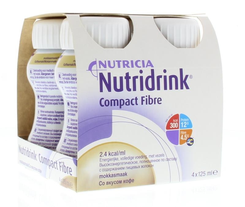 Nutridrink Compact fibre mokka 125 ml - 4 stuks