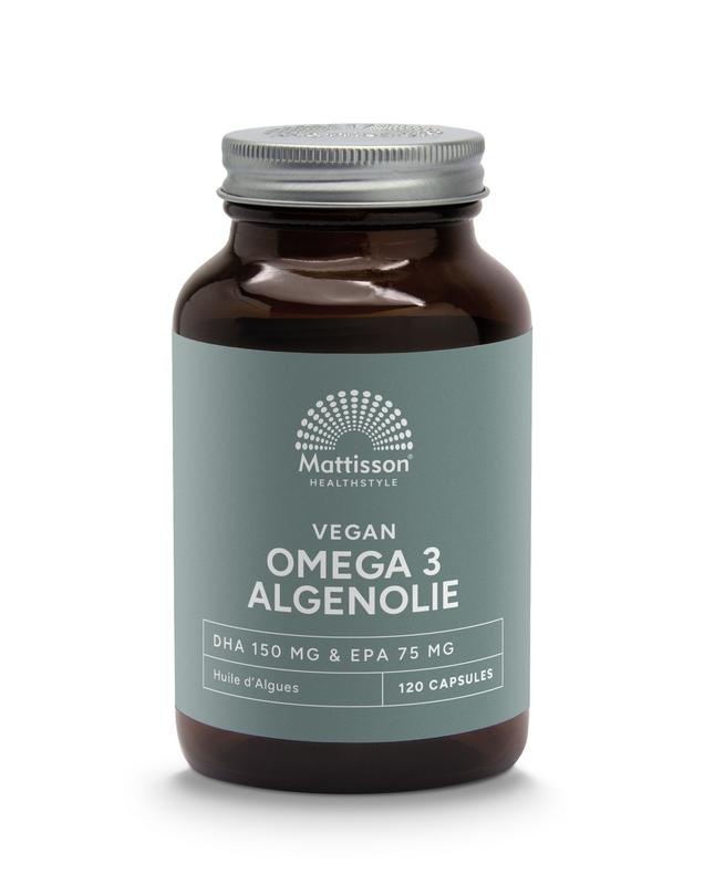 Mattisson Omega 3 algenolie DHA150/EPA75 - 120 vegetarische capsules