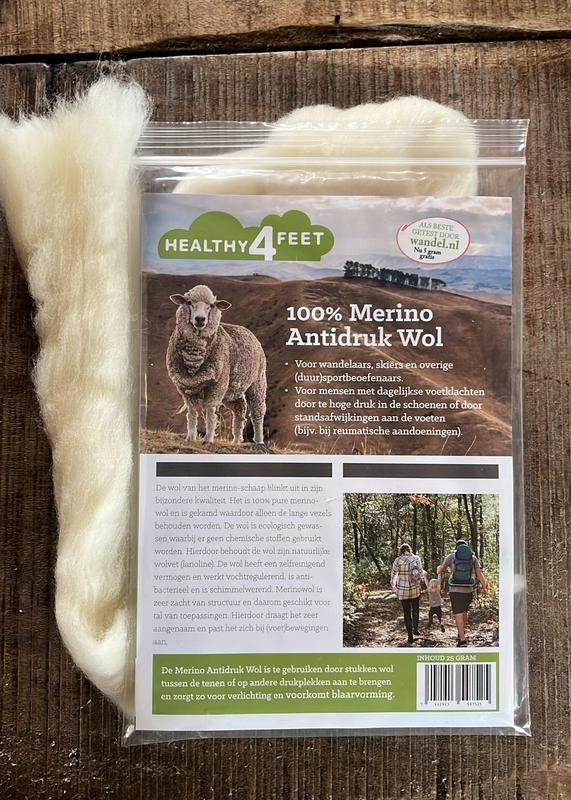 Healthy4Feet Wandel 100% Merino antidruk wol 50 + 5 gram - 55 gram