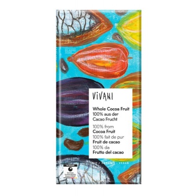 Vivani Chocolade puur whole cacao fruit bio