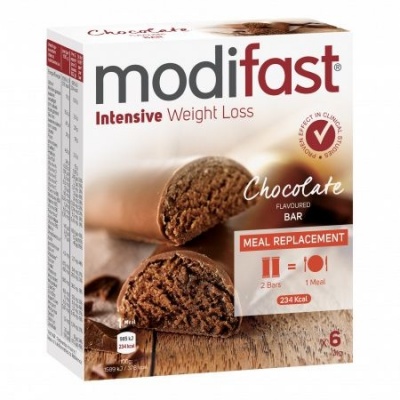 Modifast Snack & meal lunchreep melkchocolade 6 x 31 gram