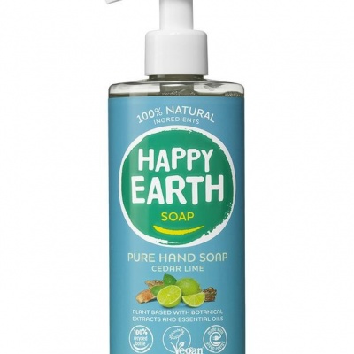 Happy Earth Pure hand soap cedar lime