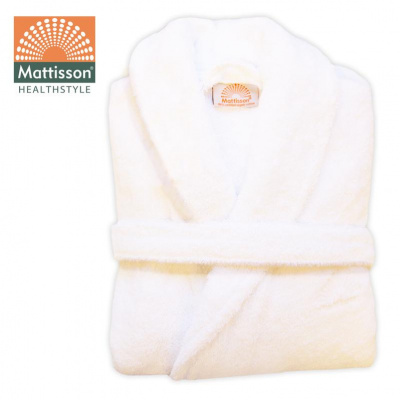 Mattisson Badjas white biokatoen maat XL