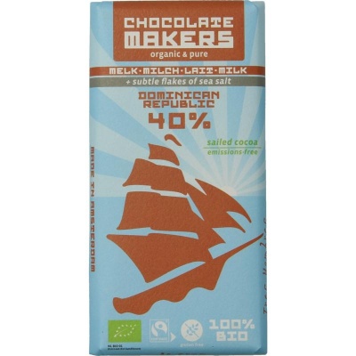 Chocolatemakers Tres hombres 40% met zeezout