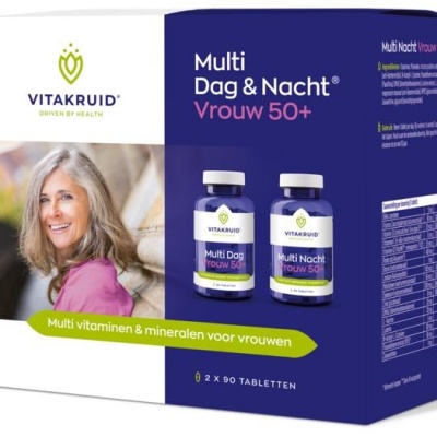 Vitakruid Multi dag & nacht vrouw 50+ 2 x 90 tabletten Vitakruid Multi dag & nacht vrouw 50+ 2 x 90 tabletten