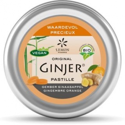 Lemon Pharma Ginjer original gember pastilles sinaasappel bio Lemon Pharma Ginjer original gember pastilles sinaasappel bio