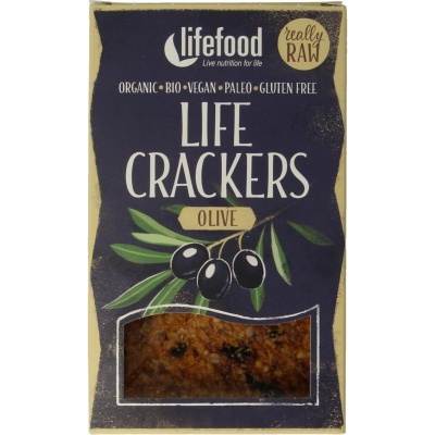 Lifefood Life crackers olijf Lifefood Life crackers olijf