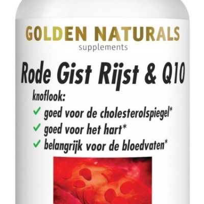Golden Naturals Rode gist rijst & Q10 Golden Naturals Rode gist rijst & Q10