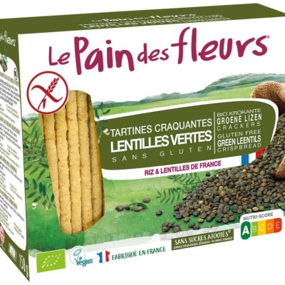 Pain Des Fleurs Crackers groene linzen