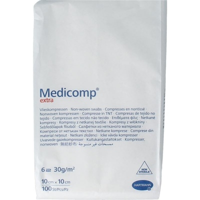 Medicomp extra 10 x 10cm 6 laags niet steriel Medicomp extra 10 x 10cm 6 laags niet steriel