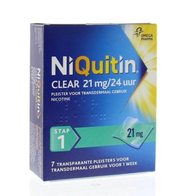 Niquitin Stap clear 21 mg/24 uur
