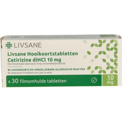 Livsane Hooikoorts cetirizine10mg Livsane Hooikoorts cetirizine10mg