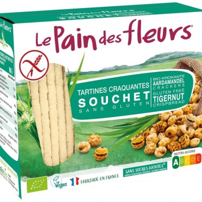 Pain Des Fleurs Souchet crackers met aardamandel