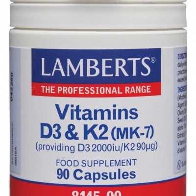 Lamberts Vitamine D3 2000IE en K2 90mcg Lamberts Vitamine D3 2000IE en K2 90mcg