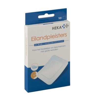 Hekaplast Eilandpleister border 6 cm x 10 cm steriel