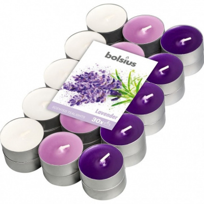 Bolsius Geurtheelicht multi colour brick 30 lavendel