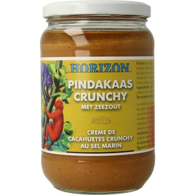 Horizon Pindakaas crunchy met zeezout eko