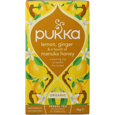 Pukka Lemon ginger touch of Manuka honey bio Pukka Lemon ginger touch of Manuka honey bio