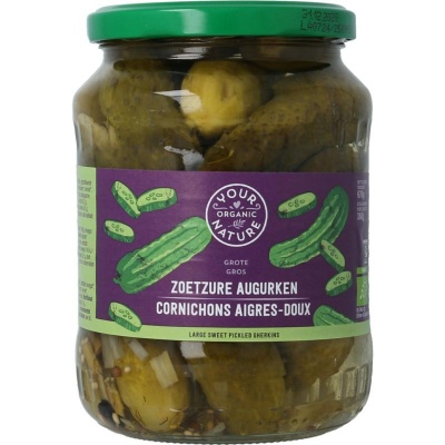 Your Organic Nat Augurken zoetzuur bio Your Organic Nat Augurken zoetzuur bio