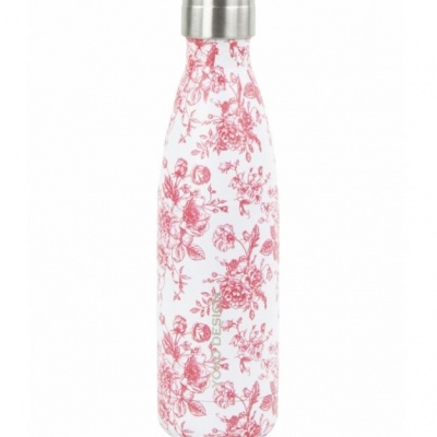 Yoko Drinkfles Toile de Jouy red isotherm 500ml