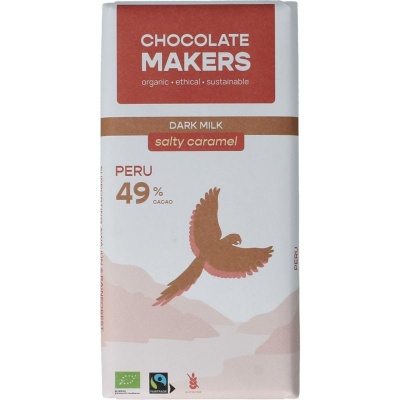Chocolatemakers Fairtrade salty caramel 49% bio Chocolatemakers Fairtrade salty caramel 49% bio