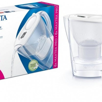 Brita Waterfilterbundel marella cool white+6 maxtra filt Brita Waterfilterbundel marella cool white+6 maxtra filt