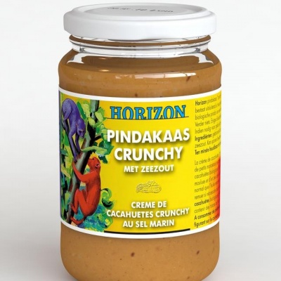 Horizon Pindakaas crunchy met zeezout eko