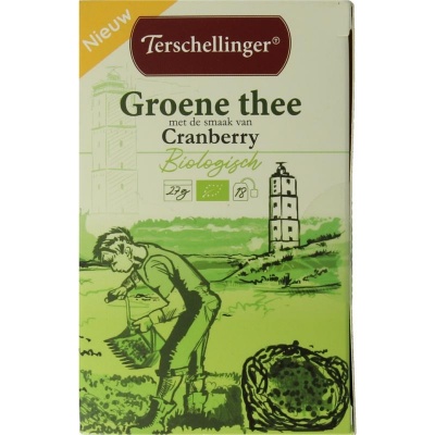 Terschellinger Groene thee cranberry bio