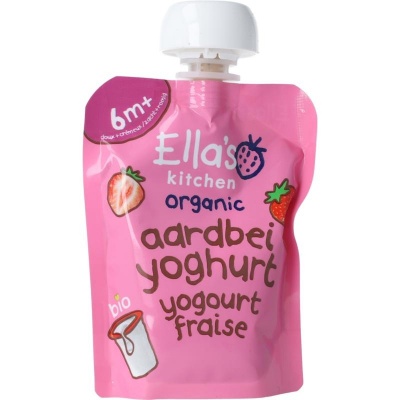 Ella's Kitchen Aardbei yoghurt griekse stijl 6+ maanden Ella's Kitchen Aardbei yoghurt griekse stijl 6+ maanden