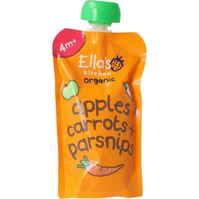 Ella's Kitchen Apples carrots & parsnips 4+ maanden knijpzakje Ella's Kitchen Apples carrots & parsnips 4+ maanden knijpzakje
