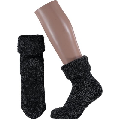 Apollo Slofsok anti slip unisex zwart 35-38 Apollo Slofsok anti slip unisex zwart 35-38