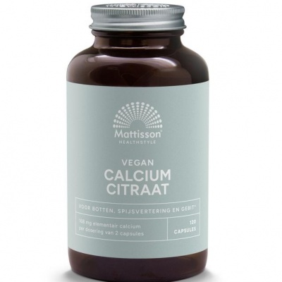 Mattisson Calcium citraat 168mg Mattisson Calcium citraat 168mg