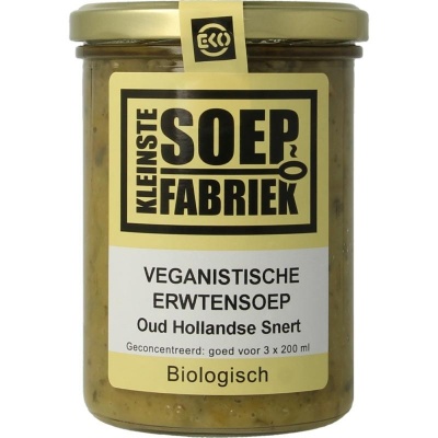 Kleinstesoepfabr Erwtensoep/snert vegetarisch Kleinstesoepfabr Erwtensoep/snert vegetarisch