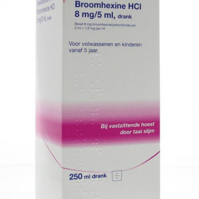 Healthypharm Broomhexine hoestdrank 8 mg Healthypharm Broomhexine hoestdrank 8 mg