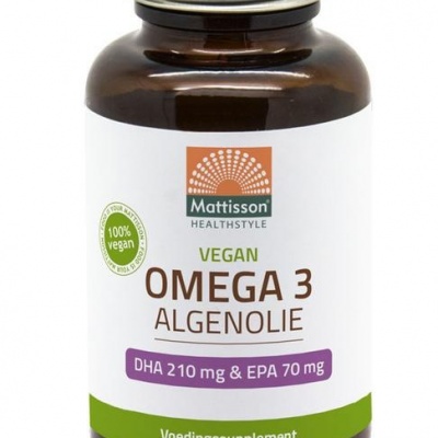 Mattisson Vegan omega-3 algenolie DHA 210 mg EPA 70 mg
