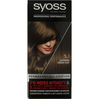Syoss Color baseline 5-1 lichtbruin haarverf