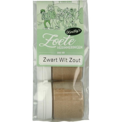 Zwart wit potjes zout 30 gram