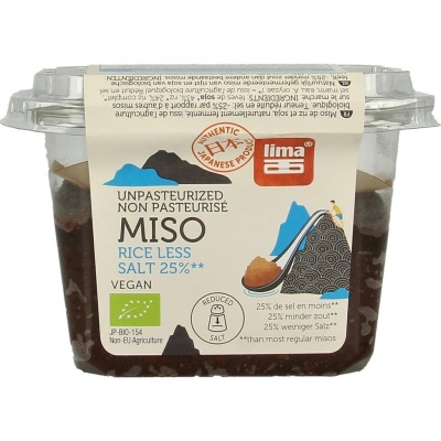 Lima Brown rice ongepasteuriseerd 25% minder zout