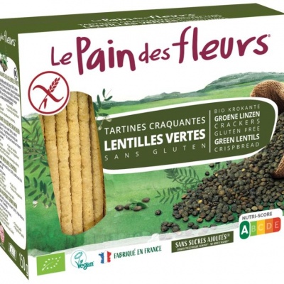 Pain Des Fleurs Crackers groene linzen Pain Des Fleurs Crackers groene linzen